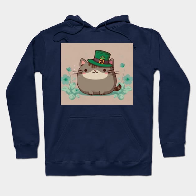 St. Patrick's day pusheen Hoodie by Love of animals